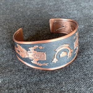 Solid Copper Kachina Bracelet